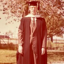 K6 Photograph Handsome Man School Or College Graduate 1958 Graduation Cap Gown picture