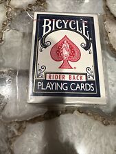 Sealed Vintage Deck Bicycle Rider Back 808 Blue Poker Playing Cards picture