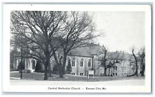 c1910's Central Methodist Church Exterior Kansas City Montana MT Trees Postcard picture