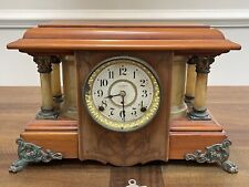 Antique Seth Thomas Mantle clock ADAMANTINE 4 Columns Wood & Brass  Parts Repair picture