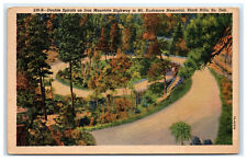 Postcard Double Spirals on Iron Mountain Hwy, Black Hills, SD 1955 B12 picture