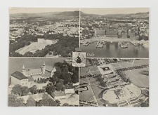 RPPC Aerial View of Oslo Norway Real Photo Multiview Postcard Unposted picture