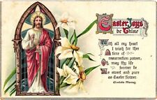 Vintage Postcard- . EASTER JOYS BE THINE EMBOSSED. UnPost 1910 picture
