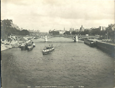 X. France, Paris, Perspective de la Seine, Le Pont des Saints Pères Vintage pri picture