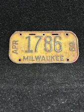 Vintage Wisconsin 1969 Milwaukee Bicycle License Plate B2 picture