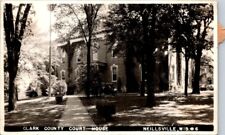 Vintage RPPC Postcard Clark County Court House Neillsville Wisconsin        3414 picture