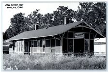c1981 CGW Depot Harlan Iowa IA Railroad Train Depot Station RPPC Photo Postcard picture
