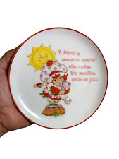 Vintage 1983 Strawberry Shortcake Porcelain Plate A friend Sunshine Smile on You picture