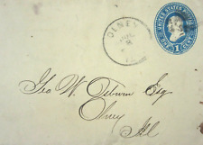 Olney Bank Richland County Illinois History Promissory Note Stamp Envelope 1889 picture