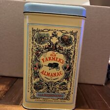 OLD Farmer's Almanac Horoscopes Metal Tin 9in X 5in With Lid picture