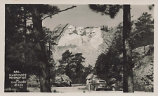 MT RUSHMORE REAL PHOTO POSTCARD KEYSTONE SD SOUTH DAKOTA 1940s RPPC picture