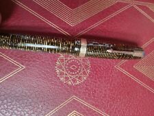 Vintage Geo S Parker Vacumatic Black GOLD Pearl Marbled Jewel Fountain Pen  NICE picture