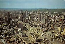 Postcard Canada Montreal Quebec Aerial View Skyline 1980s picture