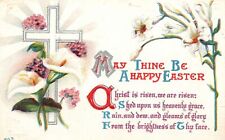 Vintage Postcard 1912 May Thing Be A Happy Easter Christ Is Risen Greetings Wish picture