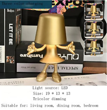 Touch Desk Lamp, Study Room, Bedside Lamp, Decorative Lamp USB Charge Gold K picture