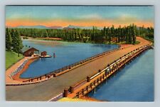 WY-Wyoming, Aerial View Fishing Bridge, Yellowstone, Vintage Postcard picture