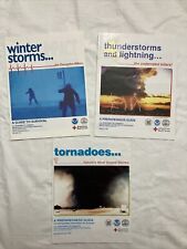 Vintage 1990's NOAA Weather Pamphlet Brochures Promo Winter Tornados Storms picture