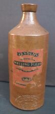 Antique 1800s Arnold's Writing Fluid Gal (Bourne & Son) Ceramic Stoneware Bottle picture