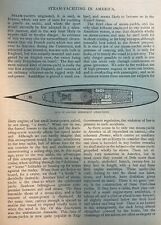 1886 Steam Yachting in America J. G. Bennett Namouna illustrated picture
