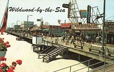 Boardwalk Amusements Games Wildwood-by-the-Sea New Jersey NJ Chrome c1950s PC picture