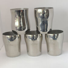 Vintage Silvio Valentino Metal Mug Italy Silver Cup Stainless 18/8 1980s picture
