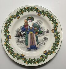 Spode Christmas plate, Santas Around the World, British Santa Made In England picture