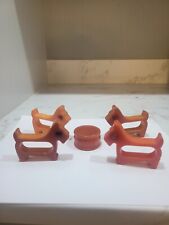 BUTTERSCOTCH BAKELITE SCOTTY SCOTTIE DOG NAPKIN RINGS & ROUND RING RARE & COOL picture