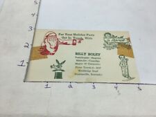 marionette puppet magic -- BILLY BOLEY 1950's Envelope w red & green ink stamps picture