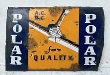 Vintage Old Rare POLOR A.C D.C Fan Advertise Display Porcelain Enamel Sign Board picture