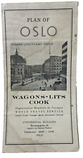 Plan of Oslo Wagon Lits Cook Travel Service Brochure Map Advertising Rail 1937 picture