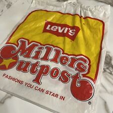 Vintage Millers Outpost Drawstring Plastic Bag 80s/90s Levi’s Logo picture