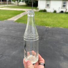 Antique 1920s Whistle Clear Glass Embossed 8 1/2 Oz Soda Pop Bottle picture