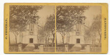 Nantucket MA * Congregational Church Stereoview 1860s  J. Freeman SV picture