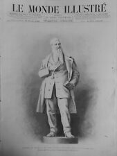 1886 ROUGH STATUE JOSEPH TOURNAMENTS SCULPTOR 1 ANTIQUE NEWSPAPER picture