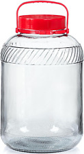 Ulrta Large 4 Gallon 15200 ML Glass Jar Lid Handle Wide Mouth Canning Jars Plast picture