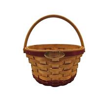Longaberger Woven Memories Basket 2002 w Swing Handle 7 In Round/5 In Tall picture