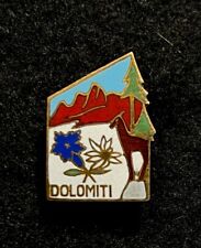 Dolomiti Dolomites Vintage Ski Pin South Tyrol ITALY Resort Souvenir Lapel picture