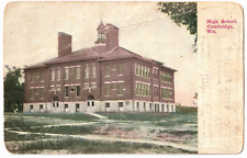 The High School-Cambridge, Wisconsin WI-1908 posted postcard picture