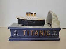 HTF NEAT COLLECTOR'S Metal TITANIC CAST IRON Toy Bank Piggy Bank Coin Bank  picture