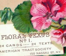 1880s-90s Floral Texts American Tract Society Lovely Flowers P208 picture