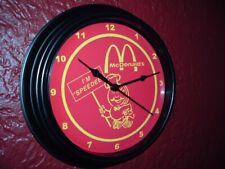 McDonald's Speedee Restaurant Hamburgers Kitchen Man Cave Clock Advertising Sign picture