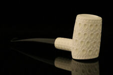 Lattice Poker Block Meerschaum Pipe with fitted case M1379 picture