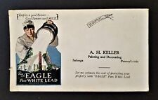 vintage antique EAGLE WHITE LEAD PAINT ad INK BLOTTER PAPER salunga pa KELLER picture