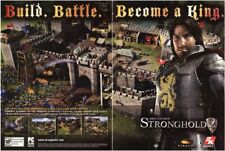 Stronghold 2 PC Original 2006 Ad Authentic Windows MMORPG Video Game Promo v2 picture