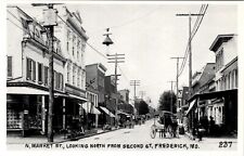 Frederick Maryland N Market From Second St Horse Carriage Repro Postcard U14 picture