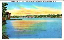 1937, Skaneateles Lake Looking North Towards, SKANEATELES, New York Postcard picture