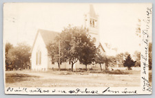 RPPC Peabody, Kansas, 1909, Methodist Church Photo Postcard A754 picture
