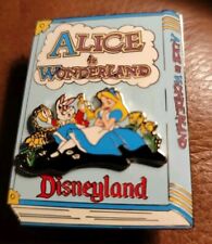 Disneyland DLR - Alice in Wonderland White Rabbit Flowers Storybook 3D Pin 3580 picture