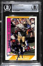 1991 Pacific Football Craig Heyward #327 Signed Autographed Card Beckett picture