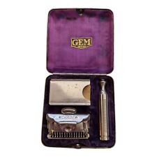 Antique GEM Gentlemens Barber Safety Razor Pat 1912 USA Complete Rare Must See picture